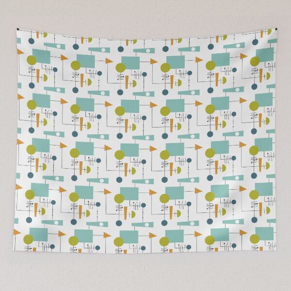 Item preview, Retro Flow Chart Mid Century Modern Pattern  designed and sold by Orchard Berry.