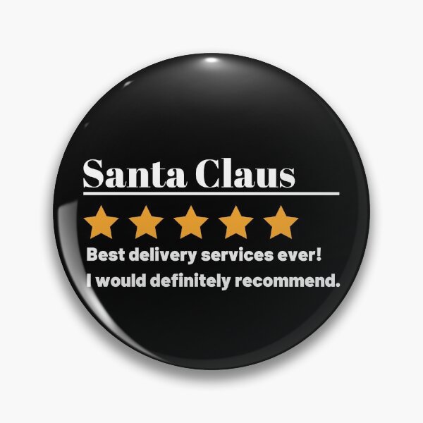Item preview, Santa Claus Five Star Rating - Would Definitely Recommend The Delivery Services(White Text) designed and sold by PandaSoul.