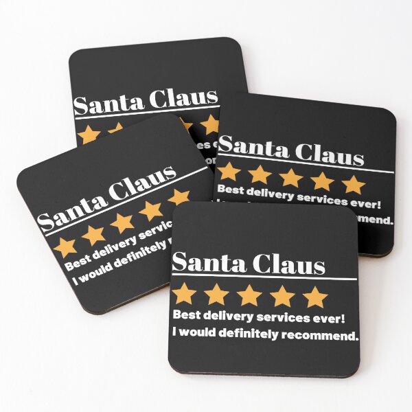 Item preview, Santa Claus Five Star Rating - Would Definitely Recommend The Delivery Services(White Text) designed and sold by PandaSoul.