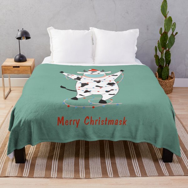 Item preview, Quarantine mask cow christmas, cute happy christmask cow designed and sold by Phoca Mobil.