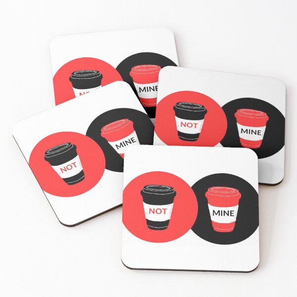 Item preview, NOT MINE COFFE BLACK AND RED MUGS CERCLES  designed and sold by Zakaria daoudi.