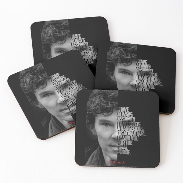 Item preview, Black and white Sherlock Tv Show quote poster designed and sold by Enea Kelo.