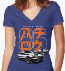 Hachiroku Women's Fitted V-Neck T-Shirt
