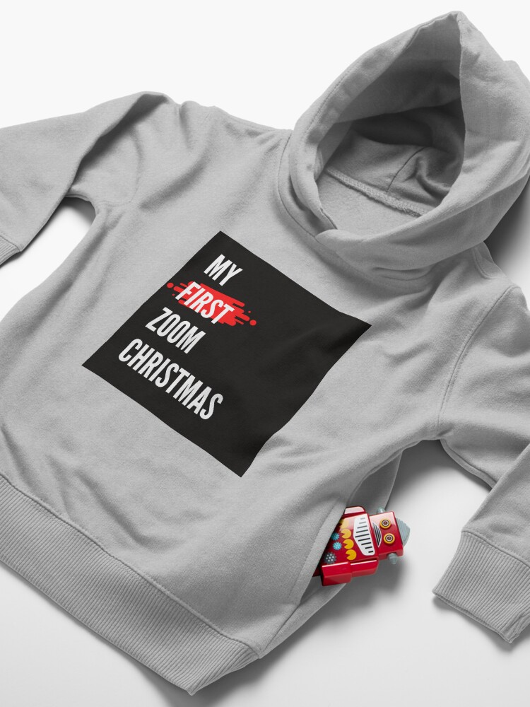 Alternate view of My First Zoom Christmas Toddler Pullover Hoodie