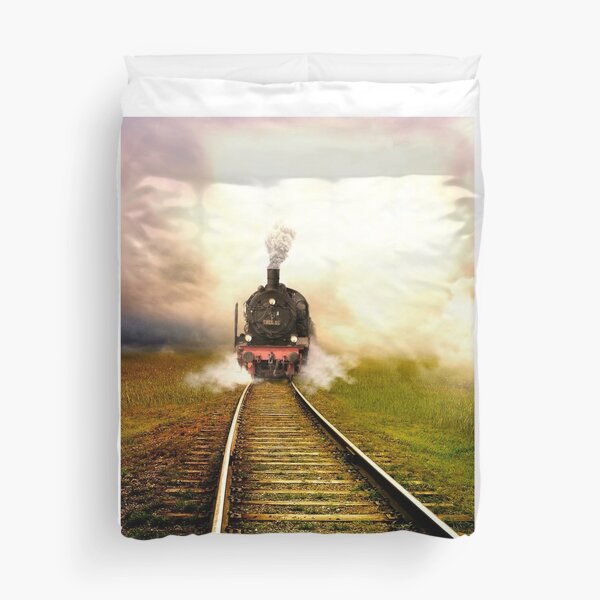 steam train duvet cover