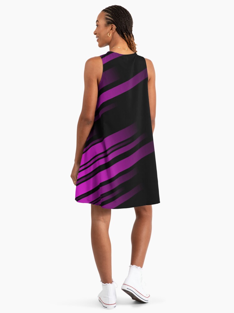 Abstract Glowing Fuchsia and Black Striped" A-Line Dress for Sale by  SoccaTamam | Redbubble