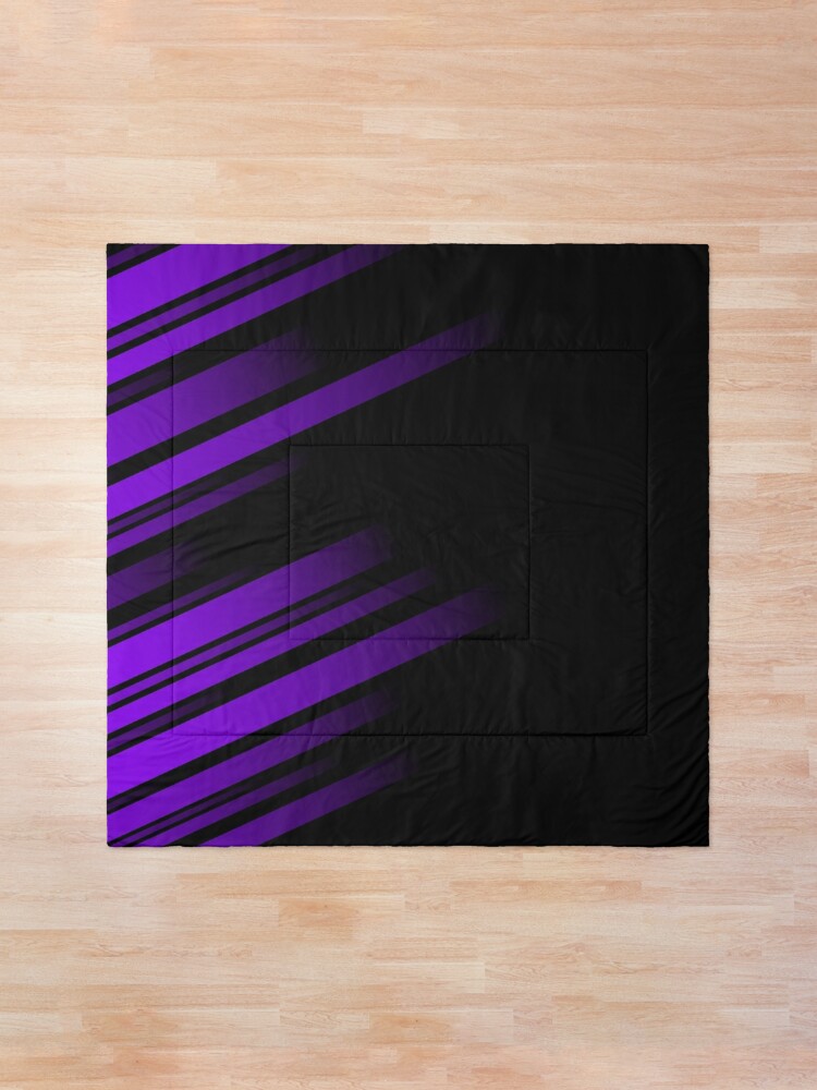 Abstract Purple and Black Striped Comforter for Sale by SoccaTamam