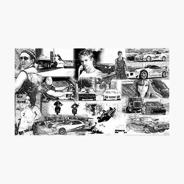 Le collage rapide et furieux Impression photo