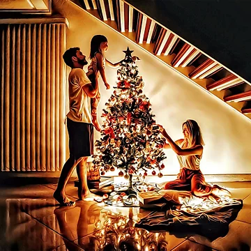 Artwork thumbnail, Decorating the Tree by RitaMaye