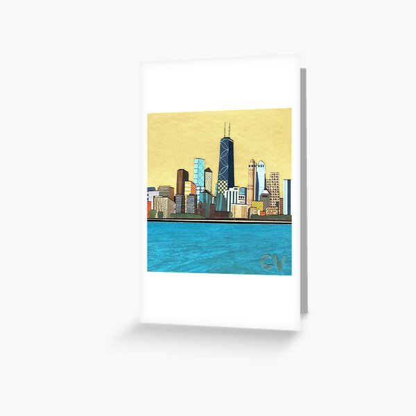 Golden Chicago Greeting Card