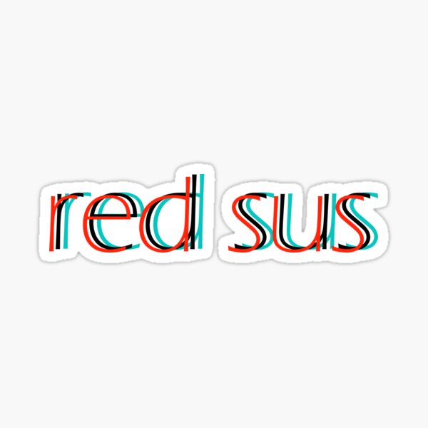 Sus (suspicious) simple funny meme red' Sticker