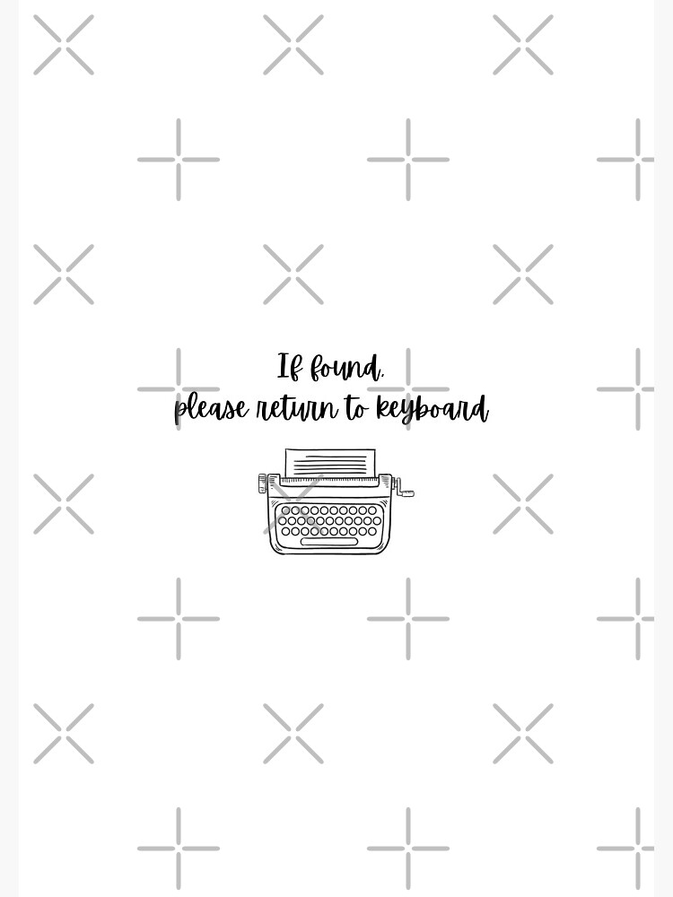 If found, please return to keyboard by authorlwinter