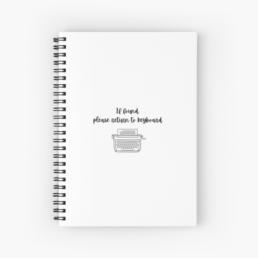If found, please return to keyboard Spiral Notebook