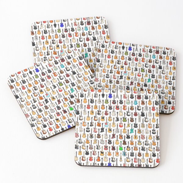 Item preview, Over 100 Upright Pixel Guitars Basses and a Keyboard (Dream Guitar Shop Wall) on White designed and sold by gkillerb.