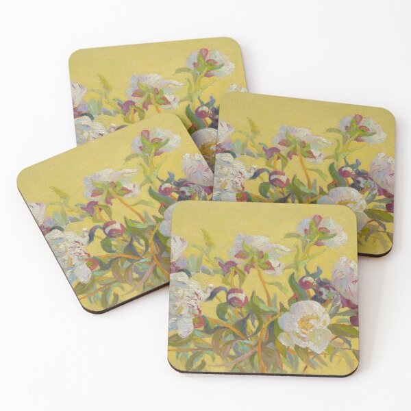 Item preview, Pionies with yellow background designed and sold by BenRikken.