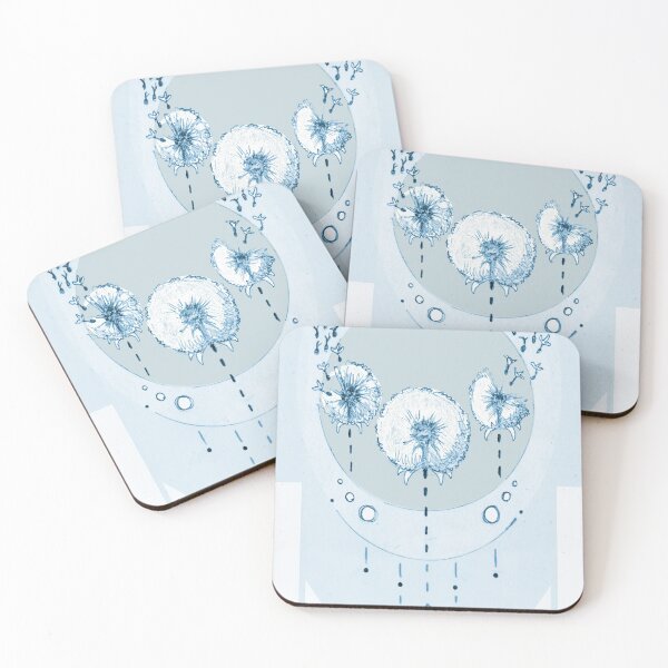 Item preview, Floral Design Series - Dandelion in Sky Blue designed and sold by artimisstudio.