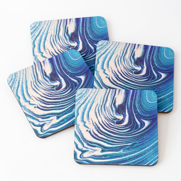 Item preview, Blue, Purple, and White Acrylic Ring Pour  designed and sold by ArtWilloughby.