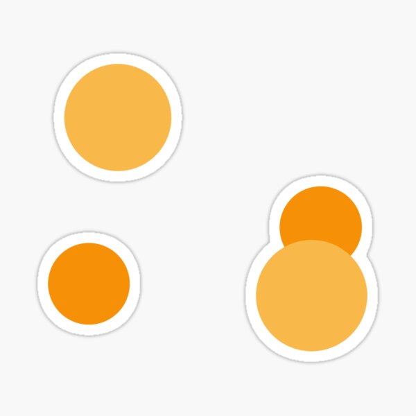 "ORANGE CIRCLE " Sticker by pupcore Redbubble