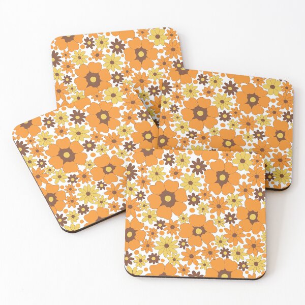 Item preview, 70s Fall Floral Pattern (White Version) designed and sold by eltonjuan.