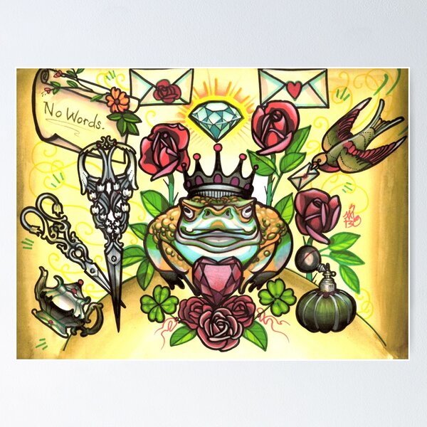 frog prince and scissors, love letters Poster