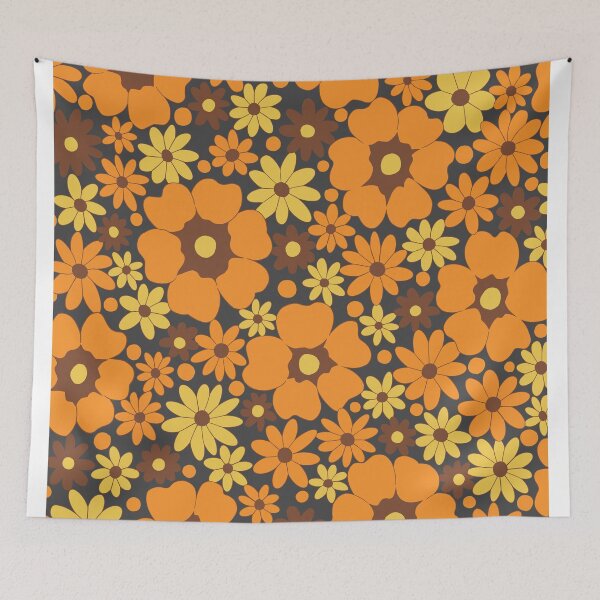 Item preview, 70s Fall Floral Pattern (Dark Version) designed and sold by eltonjuan.