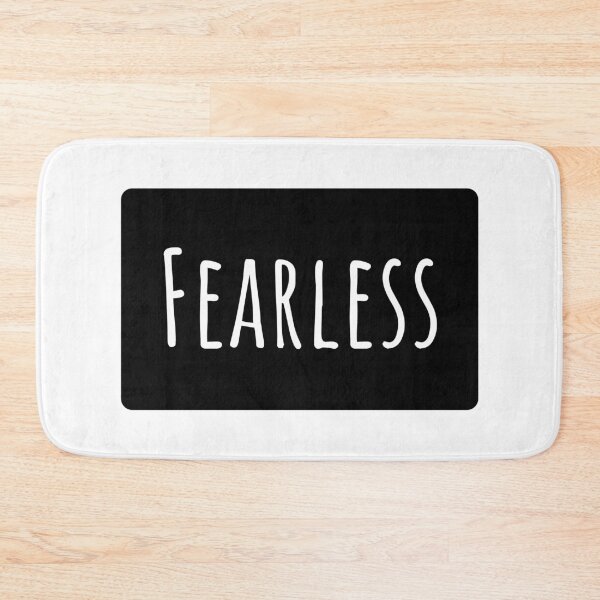 Item preview, Fearless Text Typography Landscape Black Rectangle designed and sold by leomooncreates.