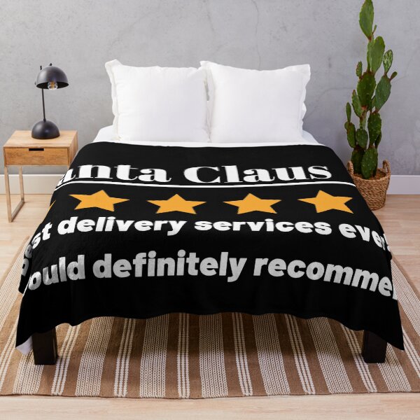 Item preview, Santa Claus Five Star Rating - Would Definitely Recommend The Delivery Services(White Text) designed and sold by PandaSoul.