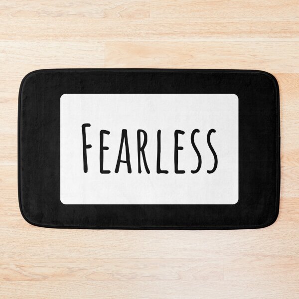 Item preview, Fearless Text Typography Landscape White Rectangle designed and sold by leomooncreates.