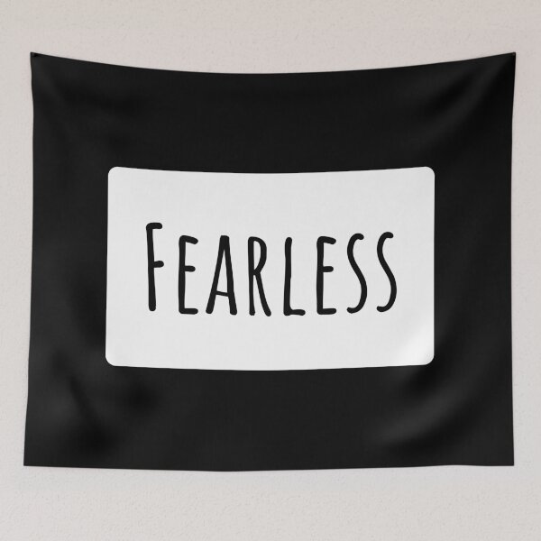 Item preview, Fearless Text Typography Landscape White Rectangle designed and sold by leomooncreates.