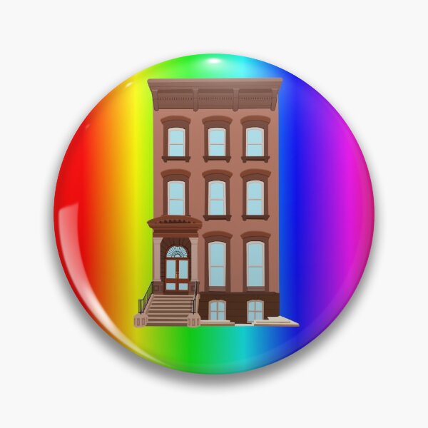 Item preview, Rainbow Pride Brownstone House  designed and sold by Deborah Camp.