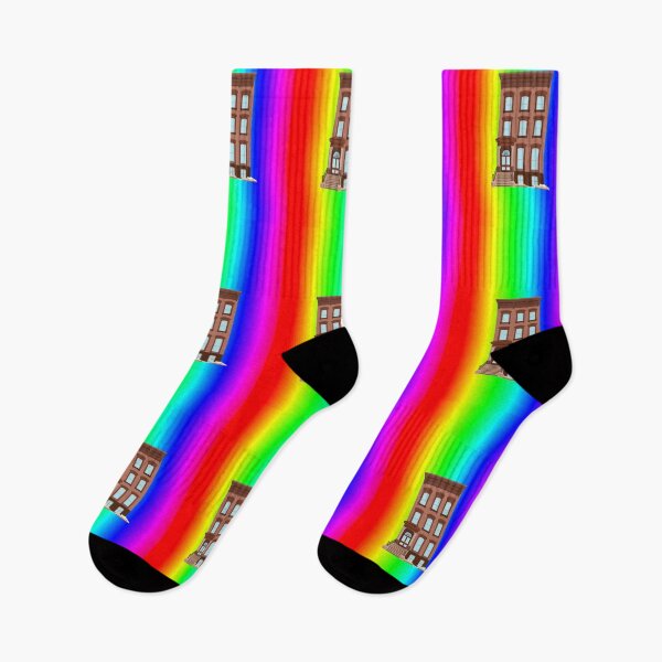 Item preview, Rainbow Pride Brownstone House  designed and sold by Deborah Camp.