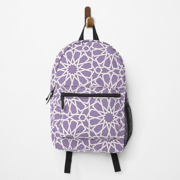 Aperçu de l'œuvre Motif marocain Arabesque - violet doux et blanc créée et vendue par Clickforyous.