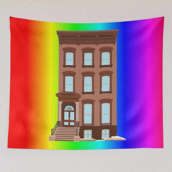Item preview, Rainbow Pride Brownstone House  designed and sold by Deborah Camp.