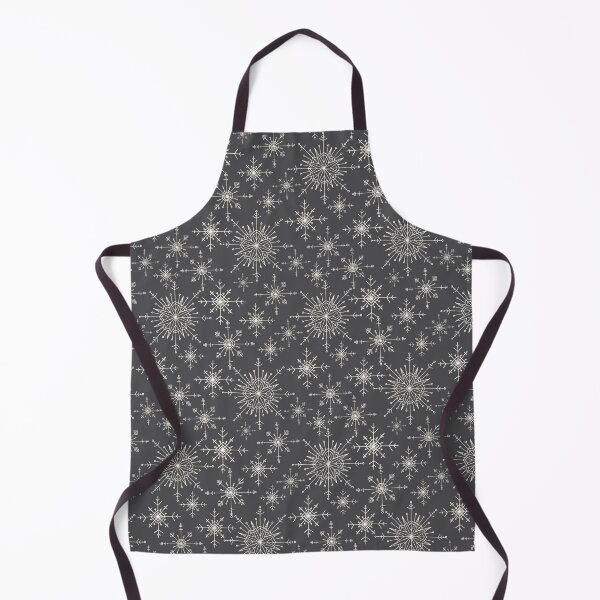 Item preview, Cream Snowflakes on Charcoal Grey designed and sold by FEM-creative.