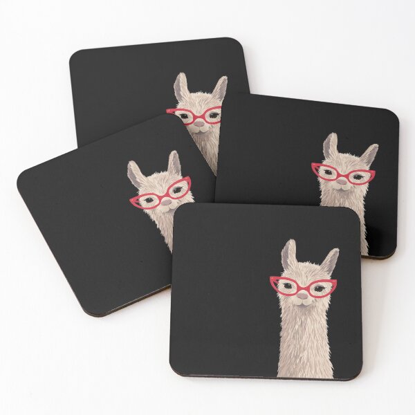 Item preview, Llama with red glasses designed and sold by LiciaMarie.