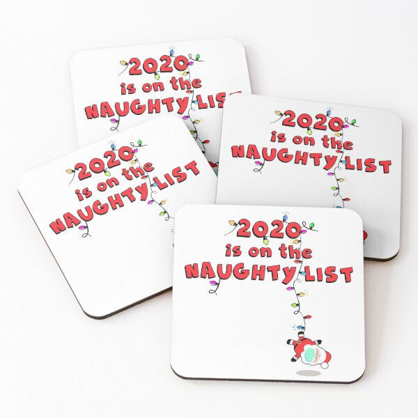 Item preview, 2020 Is On The Naughty List - Funny & Cute cartoon Santa face mask meme designed and sold by originalsusie.