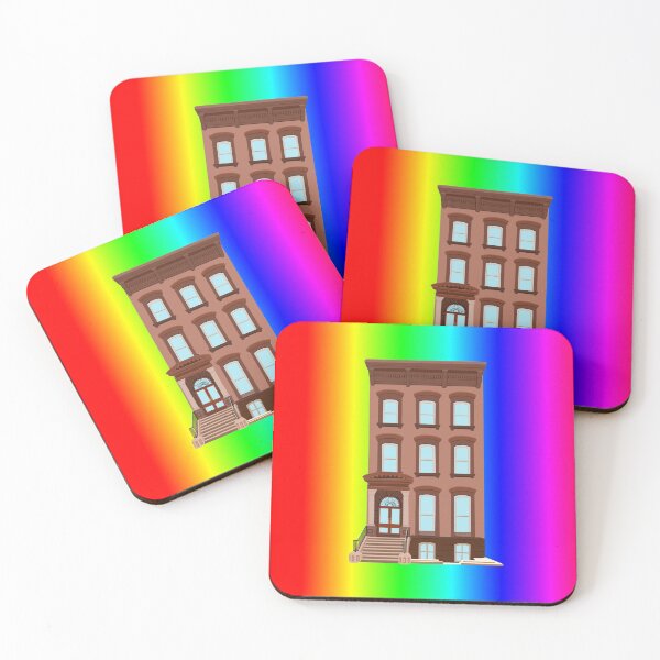 Item preview, Rainbow Pride Brownstone House  designed and sold by Deborah Camp.