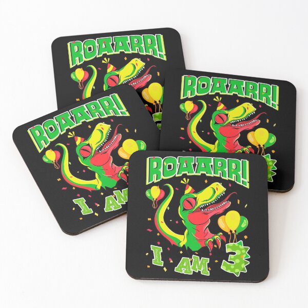 Item preview, 3. Geburtstag Dinosaurier ROAR! 3 Jahre Jungen Mädchen Dino designed and sold by Renergie.