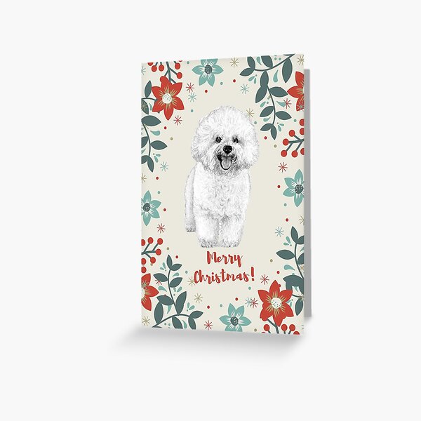 11" x 9" X 4" BICHON FRISE Large Full Color Gift Bag w/matching Gift Tag 
