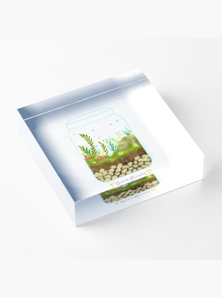 Alternate view of Green Dreams - Version 1 Acrylic Block