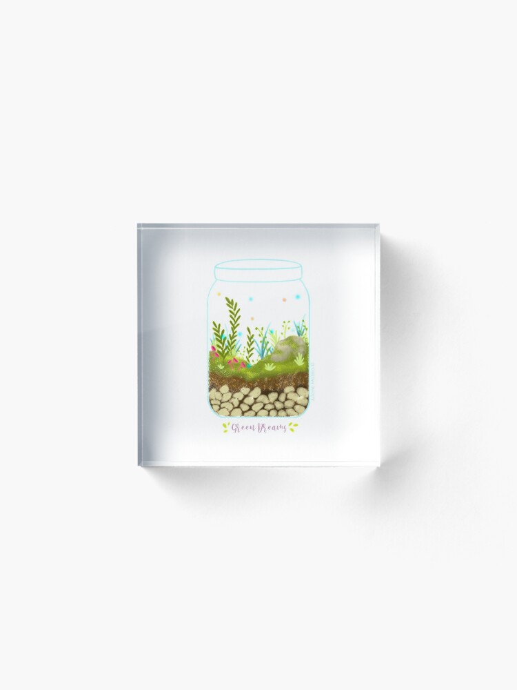 Alternate view of Green Dreams - Version 1 Acrylic Block