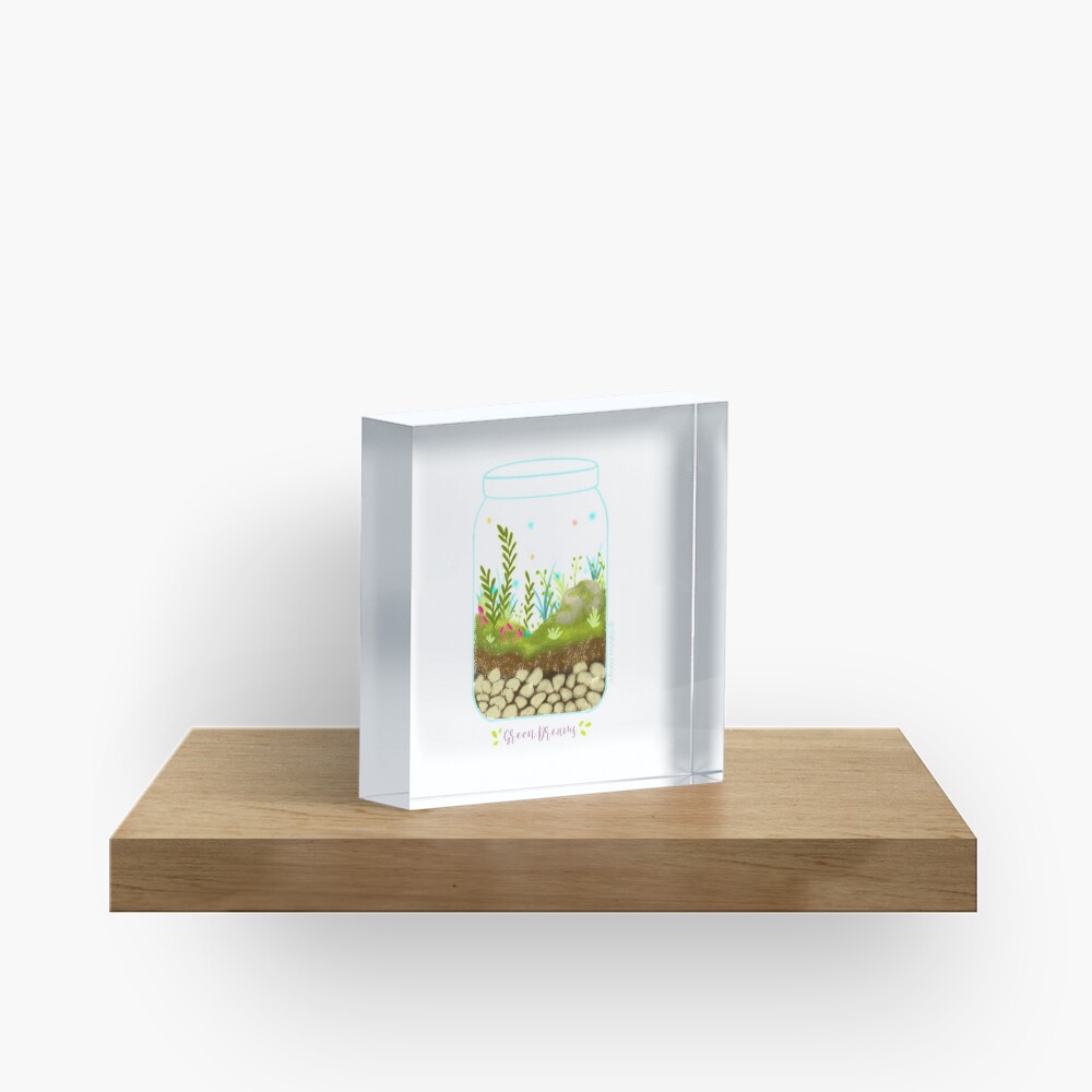 Green Dreams - Version 1 Acrylic Block