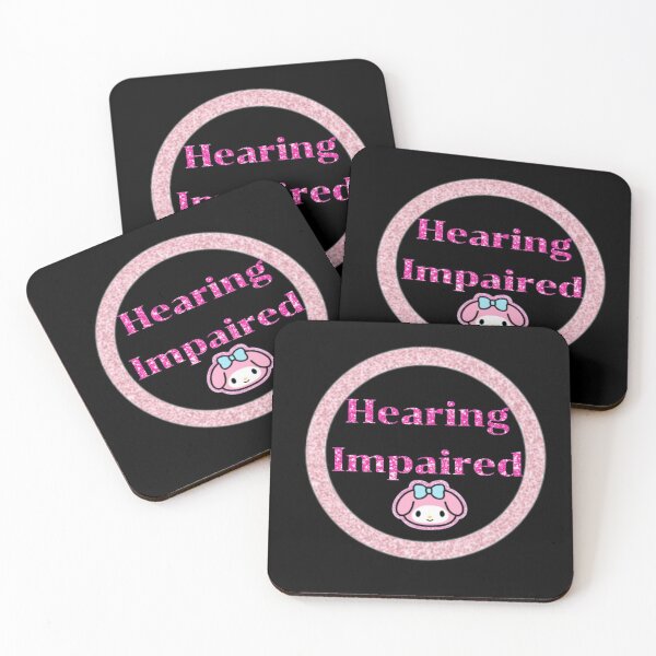 Item preview,  Hearing impaired  , hearing loss, hard of hearing girly pinky glitter  designed and sold by Morinas.