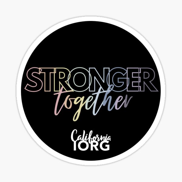 Stronger Together Pastel Gradient Circle Sticker