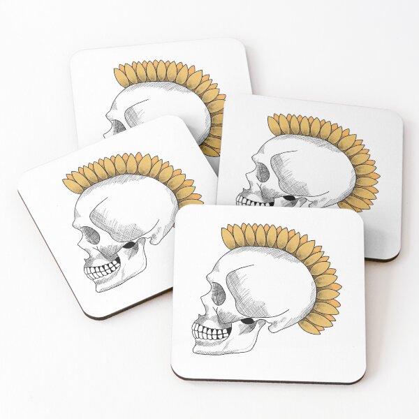 Item preview, Skull with sunflower Mohawk  designed and sold by Littlelapp.