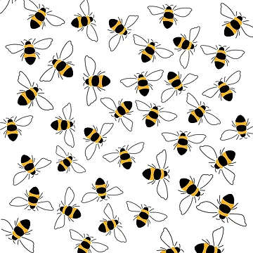 Artwork thumbnail, bees pattern by Florence O’Brien