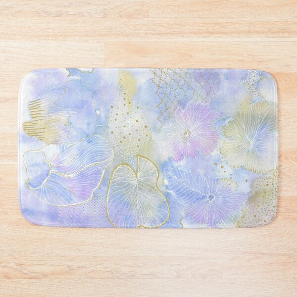 Item preview, Abstract Aesthetic Watercolor in Blue Purple Pink Gold designed and sold by CoconatStudio.