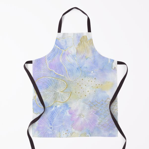 Item preview, Abstract Aesthetic Watercolor in Blue Purple Pink Gold designed and sold by CoconatStudio.