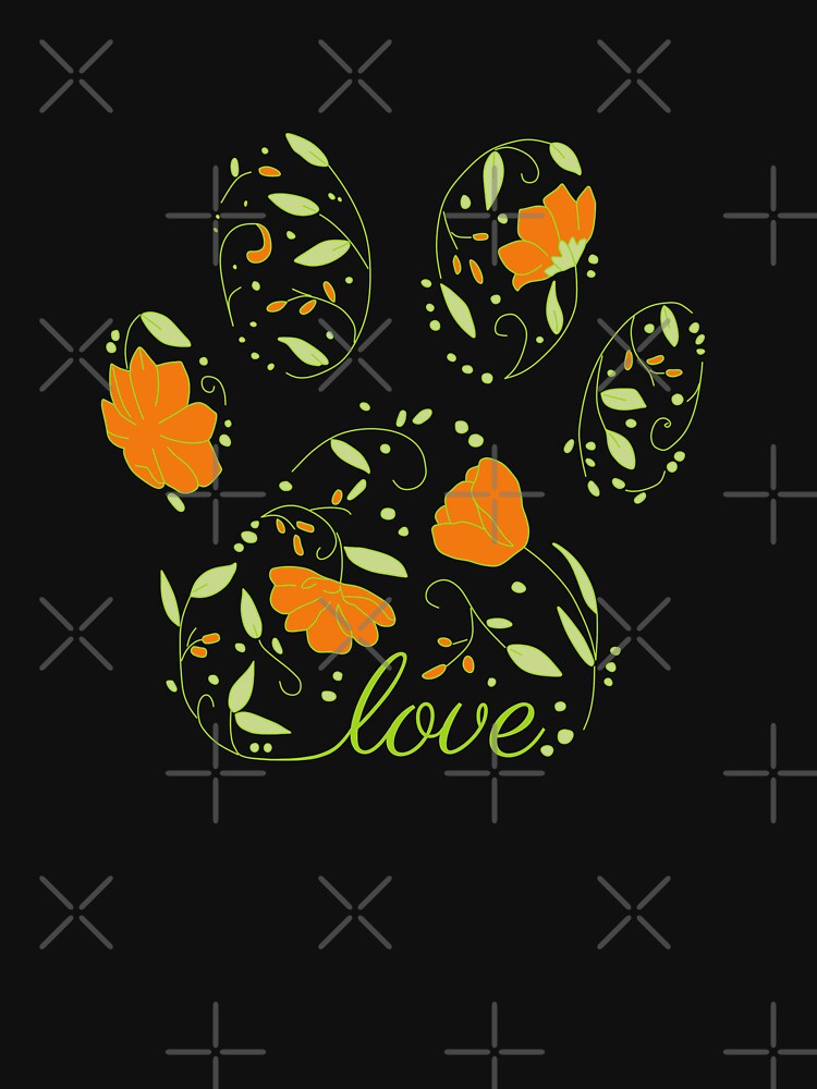 Disover Paw Love Pet Floral Classic T-Shirt