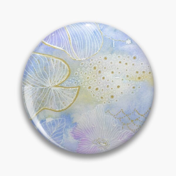 Item preview, Abstract Aesthetic Watercolor in Blue Purple Pink Gold designed and sold by CoconatStudio.